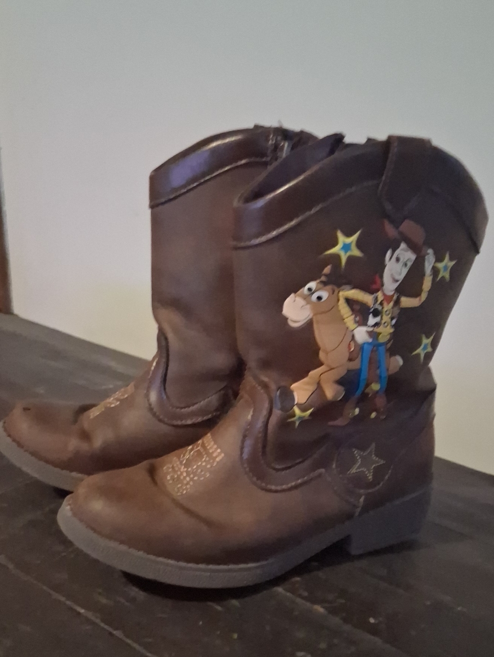 Kids Brown Western Boots with Toy Story's Woody